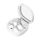 JR01 Transparent Capsule Smart Digital Display Ear-hook Bluetooth Earphones(White) - 1