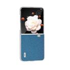 For Honor Magic V Flip ABEEL Genuine Leather Litchi Texture Phone Case(Blue) - 2