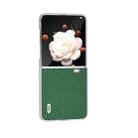 For Honor Magic V Flip ABEEL Genuine Leather Litchi Texture Phone Case(Green) - 2