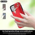 For iPhone 12 Pro Max Non-slip Full Coverage Ring PU Phone Case with Wristband(Red) - 1