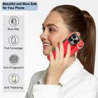 For iPhone 16 Pro Max Non-slip Full Coverage Ring PU Phone Case with Wristband(Red) - 3