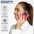 For iPhone 16 Pro Max Non-slip Full Coverage Ring PU Phone Case with Wristband(Rose Red) - 3