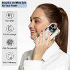 For iPhone 16 Pro Non-slip Full Coverage Ring PU Phone Case with Wristband(Silver) - 3