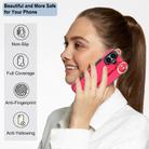 For iPhone 16 Non-slip Full Coverage Ring PU Phone Case with Wristband(Rose Red) - 3