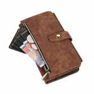 For Huawei P20 Lite Dream 9-Card Wallet Zipper Bag Leather Phone Case(Brown) - 7