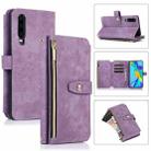 For Huawei P30 Dream 9-Card Wallet Zipper Bag Leather Phone Case(Purple) - 1