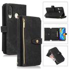 For Huawei P30 Lite Dream 9-Card Wallet Zipper Bag Leather Phone Case(Black) - 1