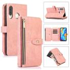 For Huawei P30 Lite Dream 9-Card Wallet Zipper Bag Leather Phone Case(Pink) - 1