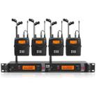 XTUGA RW2080 UHF Wireless Stage Singer In-Ear Monitor System 4 BodyPacks(UK Plug) - 1