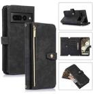 For Google Pixel 7 Pro Dream 9-Card Wallet Zipper Bag Leather Phone Case(Black) - 1