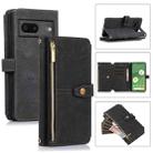 For Google Pixel 7 Dream 9-Card Wallet Zipper Bag Leather Phone Case(Black) - 1