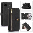 For Google Pixel 6a Dream 9-Card Wallet Zipper Bag Leather Phone Case(Black) - 1