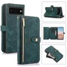 For Google Pixel 6 Dream 9-Card Wallet Zipper Bag Leather Phone Case(Green) - 1