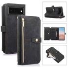 For Google Pixel 6 Dream 9-Card Wallet Zipper Bag Leather Phone Case(Black) - 1