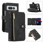 For Google Pixel Fold Dream 9-Card Wallet Zipper Bag Leather Phone Case(Black) - 1