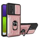 For Xiaomi Poco F5 Pro / Redmi K60 Sliding Camshield TPU+PC Phone Case with Card Slot(Rose Gold) - 1