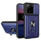 For Xiaomi 13T/13T Pro/Redmi K60 Ultra Sliding Camshield TPU+PC Phone Case with Card Slot(Blue) - 1