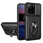 For Xiaomi 13T/13T Pro/Redmi K60 Ultra Sliding Camshield TPU+PC Phone Case with Card Slot(Black) - 1