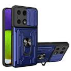 For Xiaomi Redmi Note 13 Pro 4G Sliding Camshield TPU+PC Phone Case with Card Slot(Blue) - 1