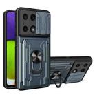 For Xiaomi Redmi Note 13 Pro 4G Sliding Camshield TPU+PC Phone Case with Card Slot(Grey) - 1