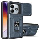 For Redmi Note 14 5G Sliding Camshield TPU+PC Phone Case with Card Slot(Grey) - 1