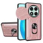 For Redmi Note 14 Pro 5G Sliding Camshield TPU+PC Phone Case with Card Slot(Rose Gold) - 1