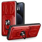 For Redmi Note 14 Pro+ 5G Sliding Camshield TPU+PC Phone Case with Card Slot(Red) - 1