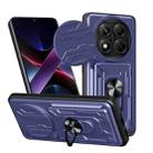 For Redmi Note 14 Pro 4G Sliding Camshield TPU+PC Phone Case with Card Slot(Blue) - 1