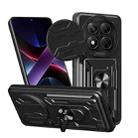 For Redmi Note 14 Pro 4G Sliding Camshield TPU+PC Phone Case with Card Slot(Black) - 1