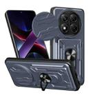 For Redmi Note 14 Pro 4G Sliding Camshield TPU+PC Phone Case with Card Slot(Grey) - 1