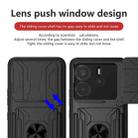 For Redmi Note 14 4G 163.25mm Sliding Camshield TPU+PC Phone Case with Card Slot(Grey) - 3