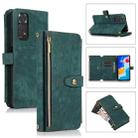 For Xiaomi Redmi Note 11s Dream 9-Card Wallet Zipper Bag Leather Phone Case(Green) - 1