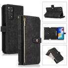 For Xiaomi Redmi Note 11s Dream 9-Card Wallet Zipper Bag Leather Phone Case(Black) - 1