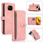 For Xiaomi Poco X3 NFC Dream 9-Card Wallet Zipper Bag Leather Phone Case(Pink) - 1