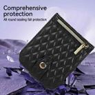 For Samsung Galaxy Z Flip4 Crossbody Diamond Lattice Folding Leather Phone Case(Black) - 6