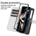 For Samsung Galaxy Z Fold4 Crossbody Diamond Lattice Folding Leather Phone Case(White) - 3