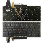 For Lenovo ThinkPad X1 Yoga 4th Gen 20QF US Version Backlight Laptop Keyboard with Touchpad Button(Dark Grey) - 1