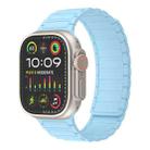 For Apple Watch Ultra 49mm Magnetic Loop Silicone Watch Band(Light Blue) - 1