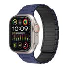 For Apple Watch Ultra 49mm Magnetic Loop Silicone Watch Band(Dark Blue Black) - 1