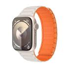 For Apple Watch Series 8 41mm Magnetic Loop Silicone Watch Band(Starlight Orange) - 1