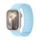 For Apple Watch Series 8 45mm Magnetic Loop Silicone Watch Band(Light Blue) - 1