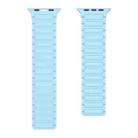 For Apple Watch Series 8 45mm Magnetic Loop Silicone Watch Band(Light Blue) - 2