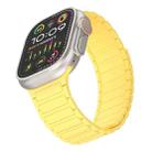 For Apple Watch Series 8 45mm Magnetic Loop Silicone Watch Band(Yellow) - 3