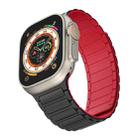 For Apple Watch SE 2022 40mm Magnetic Loop Silicone Watch Band(Black Red) - 3