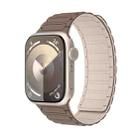 For Apple Watch SE 2022 44mm Magnetic Loop Silicone Watch Band(Brown Apricot) - 1