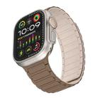 For Apple Watch SE 2022 44mm Magnetic Loop Silicone Watch Band(Brown Apricot) - 3