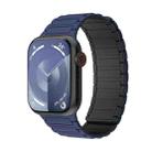 For Apple Watch SE 2022 44mm Magnetic Loop Silicone Watch Band(Dark Blue Black) - 1