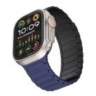 For Apple Watch Series 7 41mm Magnetic Loop Silicone Watch Band(Dark Blue Black) - 3