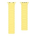 For Apple Watch SE 44mm Magnetic Loop Silicone Watch Band(Yellow) - 2