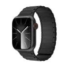 For Apple Watch Series 6 44mm Magnetic Loop Silicone Watch Band(Black) - 1